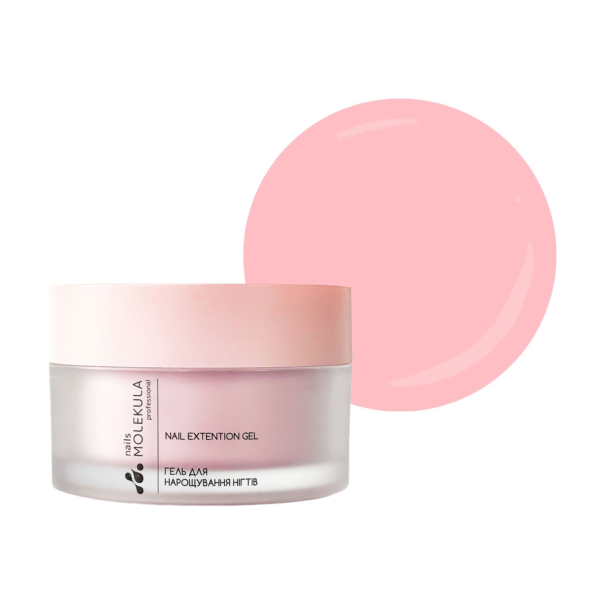 Гель для нарощування нігтів Nails Molekula Professional Builder Gel Mousse, MB204 Rose Bloom, 30 мл